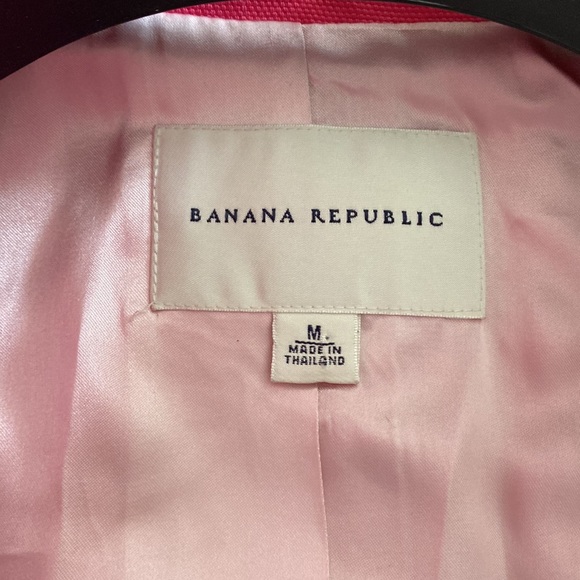 Banana Republic Hot Pink Trench Coat size Medium - Picture 10 of 14